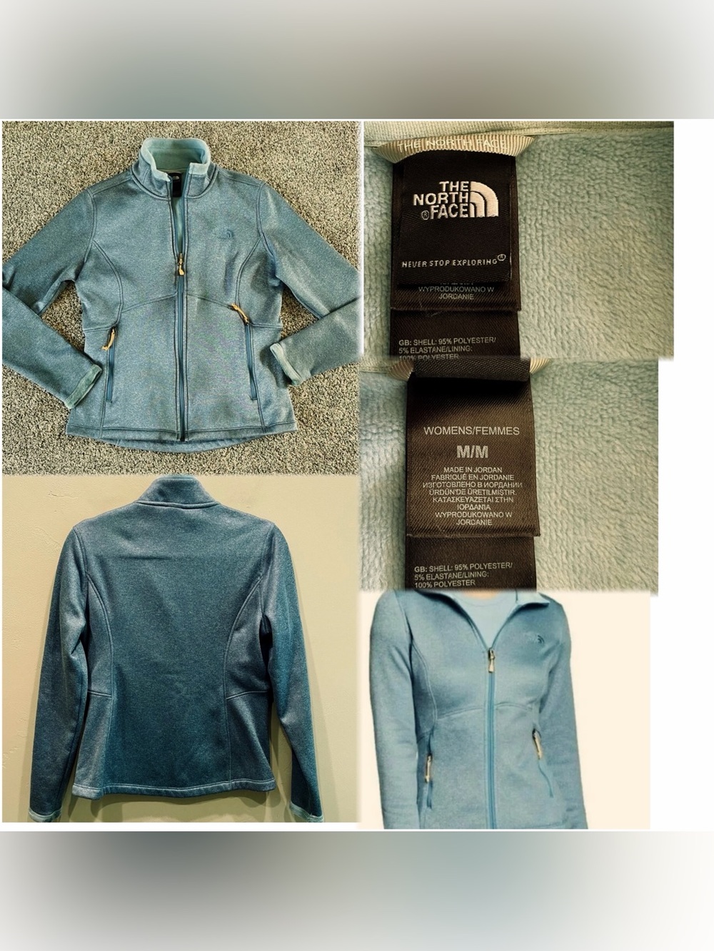 The North Face Women's Light Blue Full-Zip Fleece Jacket